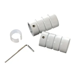 Online Embout HOWLITE coloris blanc - 4MURS Voilages, Vitrages, Stores Et Accessoires