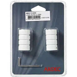 Online Embout HOWLITE coloris blanc - 4MURS Voilages, Vitrages, Stores Et Accessoires