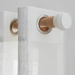 Outlet Embout JURA coloris blanc / naturel - 4MURS Voilages, Vitrages, Stores Et Accessoires