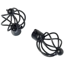 Outlet Embout OBSIDIENNE coloris noir - 4MURS Voilages, Vitrages, Stores Et Accessoires