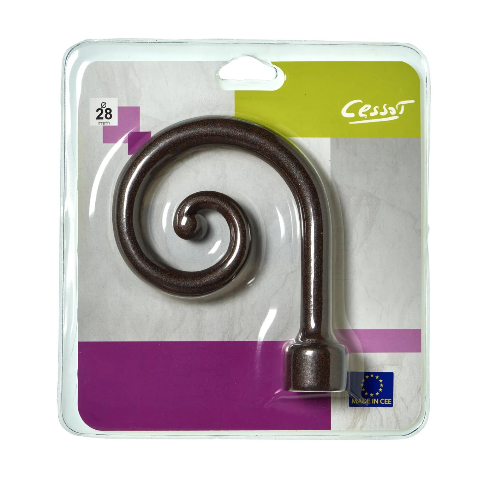 Outlet Embout OXYDE coloris rouille - 4MURS Voilages, Vitrages, Stores Et Accessoires