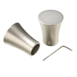 Hot Embout PYRITE coloris nickel satin - 4MURS Voilages, Vitrages, Stores Et Accessoires