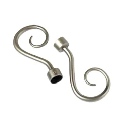 Clearance Embout PYRITE coloris nickel satin - 4MURS Voilages, Vitrages, Stores Et Accessoires