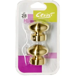 Best Embout TROMPETTE coloris laiton mat - 4MURS Voilages, Vitrages, Stores Et Accessoires