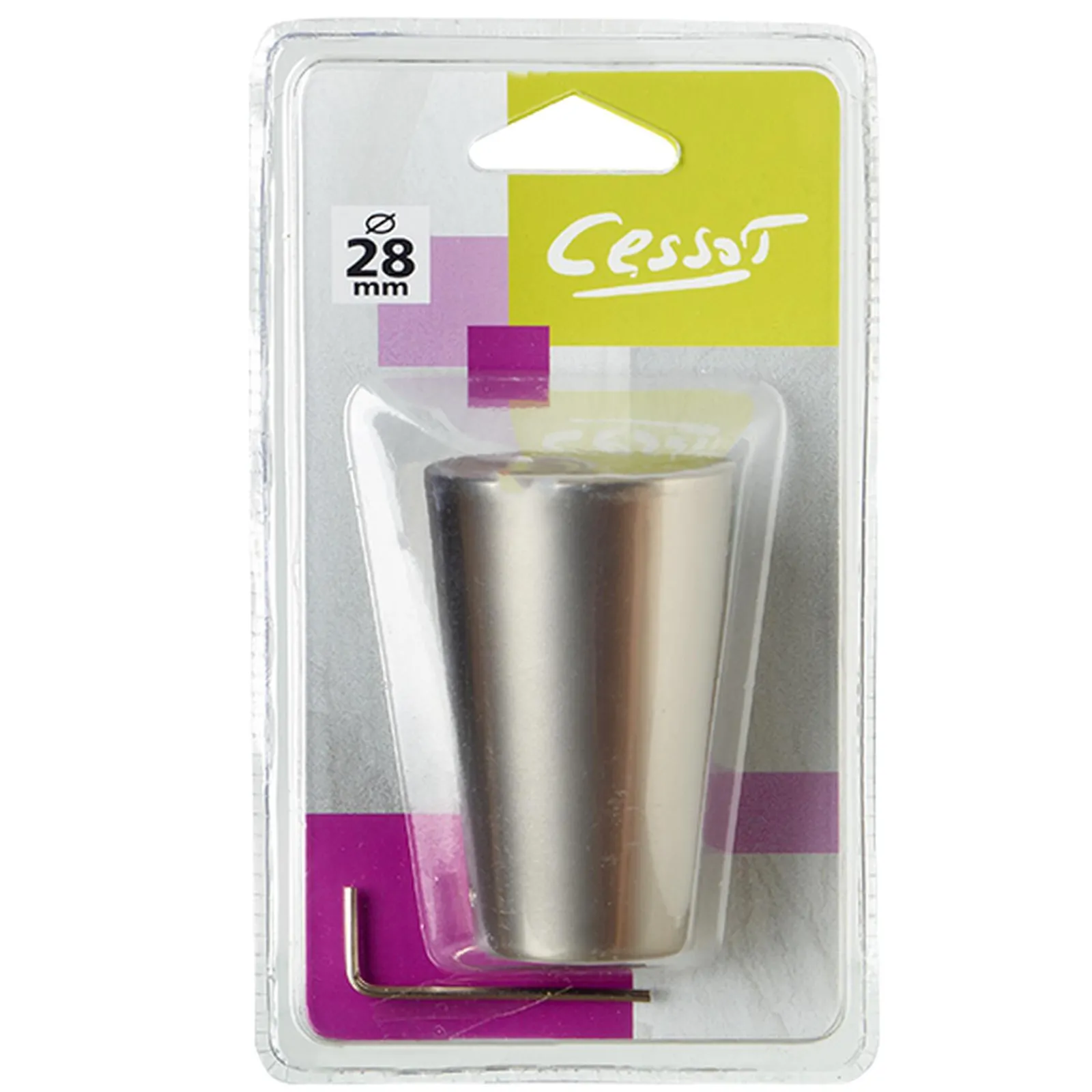 Fashion Embout ZEN coloris nickel givré - 4MURS Voilages, Vitrages, Stores Et Accessoires