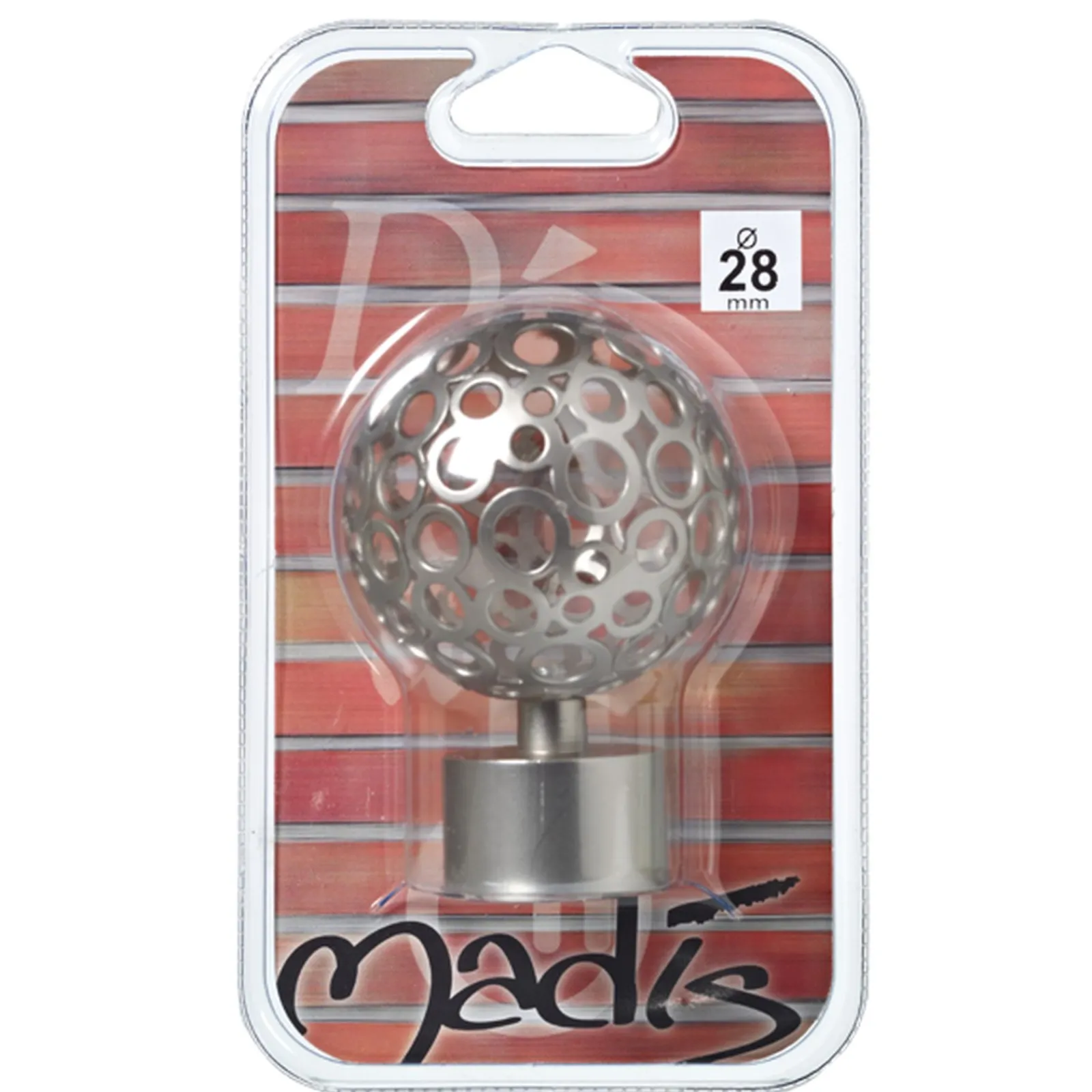 Fashion Embout ZEN coloris nickel givré - 4MURS Voilages, Vitrages, Stores Et Accessoires