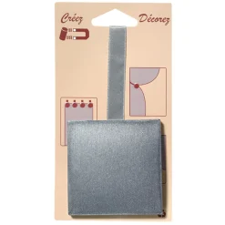 Discount Embrasse aimantée NACRE CARRÉE coloris gris - 4MURS Voilages, Vitrages, Stores Et Accessoires