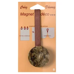 Discount Embrasse aimantée NACRE RONDE coloris marron - 4MURS Voilages, Vitrages, Stores Et Accessoires