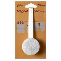 Clearance Embrasse aimantée NACRE RONDE coloris blanc - 4MURS Voilages, Vitrages, Stores Et Accessoires