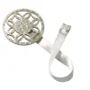 Best Embrasse aimantée ROSACE coloris gris - 4MURS Voilages, Vitrages, Stores Et Accessoires