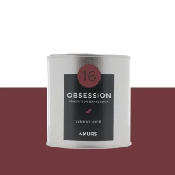 Outlet Peinture Finition Peinture rouge obsession Satiné 0,5 L Peintures