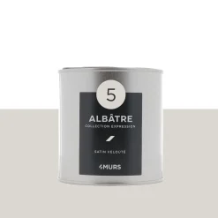 New Peinture Finition Peinture blanc albâtre Satiné 0,5 L Peintures