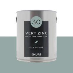 Fashion Peinture Multi-supports Peinture vert zinc Satiné - 4MURS Peintures