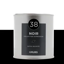 Clearance Peinture Peinture noir Satiné 0,5 L - 4MURS Peintures