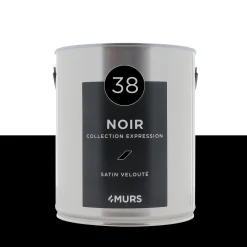 New Peinture Peinture noir Satiné 2,5 L - 4MURS Peintures