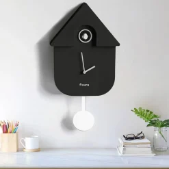 Online Horloge MAISON COUCOU coloris noir et blanc - 4MURS Horloges