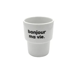Sale Gobelet MA VIE coloris blanc - 4MURS Arts De La Table