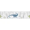 Clearance Frise intissée DINOS coloris vert kaki et bleu - 4MURS Enfant Papiers Peints Enfant|Papiers Peints
