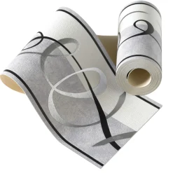 Best Frise vinyle RUBAN coloris gris perle - 4MURS Papiers Peints