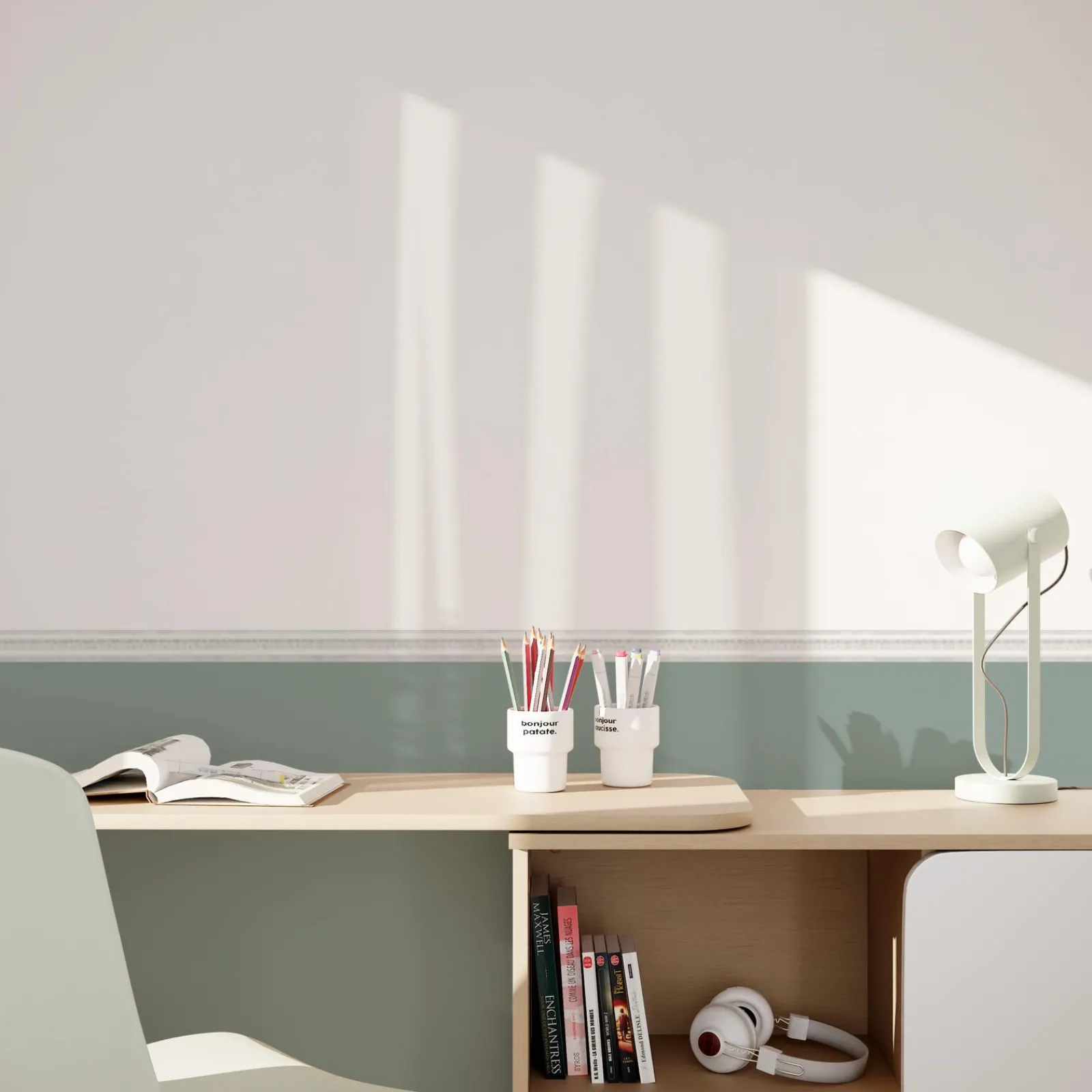 Best Galon vinyle SORIA coloris blanc - 4MURS Papiers Peints