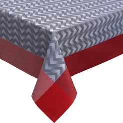 Sale Nappe CHEVRON coloris gris 155 x 155 cm - 4MURS Linge De Maison