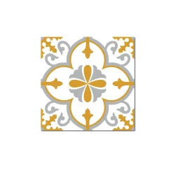 Best Revêtement adhésif SOCHIC SQUARE FLORE jaune - 4MURS Revêtements Muraux