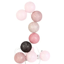 Clearance Guirlande lumineuse CALI coloris rose et taupe - 4MURS Enfant Luminaires Enfant|Guirlandes Et Déco Lumineuse