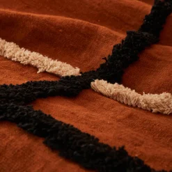 Discount Housse d'édredon TIKRI coloris caramel - 4MURS Linge De Maison