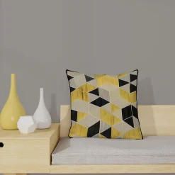 Online Housse de coussin ARLETTY coloris jaune 40 x 40 cm - 4MURS Coussins
