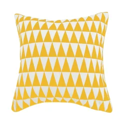 New Housse de coussin BACKGAMMON coloris jaune 40 x 40 cm - 4MURS Coussins