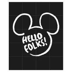 Fashion Panneau décoratif HELLO FOLKS! 80 x 100 cm - 4MURS Objets Muraux