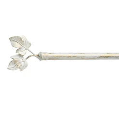 Clearance Kit barre à rideaux BOURGOGNE blanc / doré 1,9 cm 200 cm - 4MURS Voilages, Vitrages, Stores Et Accessoires