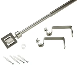 Online Kit barre à rideaux NINA nickel satin 1,6 cm de 120,0 à 210 cm - 4MURS Voilages, Vitrages, Stores Et Accessoires