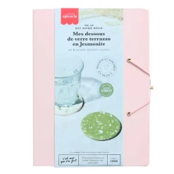 Hot Kit création MES DESSOUS DE VERRE TERRAZZO EN JESMONITE Jeux Et Diy