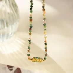 Hot Kit création MON COLLIER EN PIERRES NATURELLES D'AGATE INDIENNE Jeux Et Diy