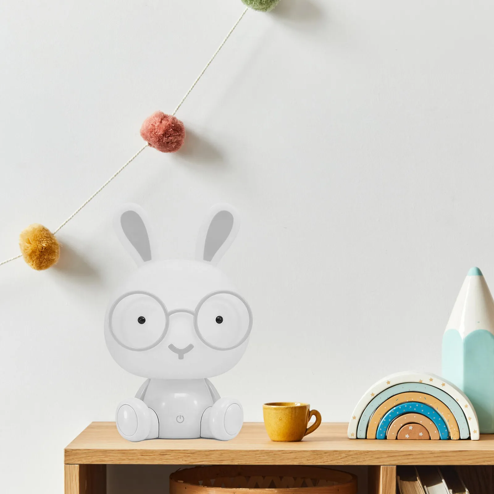 Best Lampe à poser BUNNY coloris blanc 30,5 x 19 cm - 4MURS Enfant Luminaires Enfant|Lampes À Poser