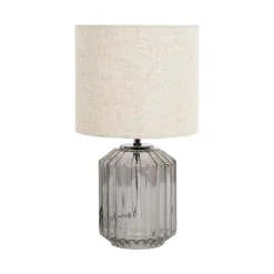 Discount Lampe à poser CRISTAL coloris transparent grisé 35 x 30 cm - 4MURS Lampes À Poser