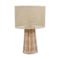 Discount Lampe à poser DANA coloris rotin 39 x 25,5 cm - 4MURS Lampes À Poser