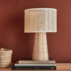 Discount Lampe à poser DANA coloris rotin 39 x 25,5 cm - 4MURS Lampes À Poser