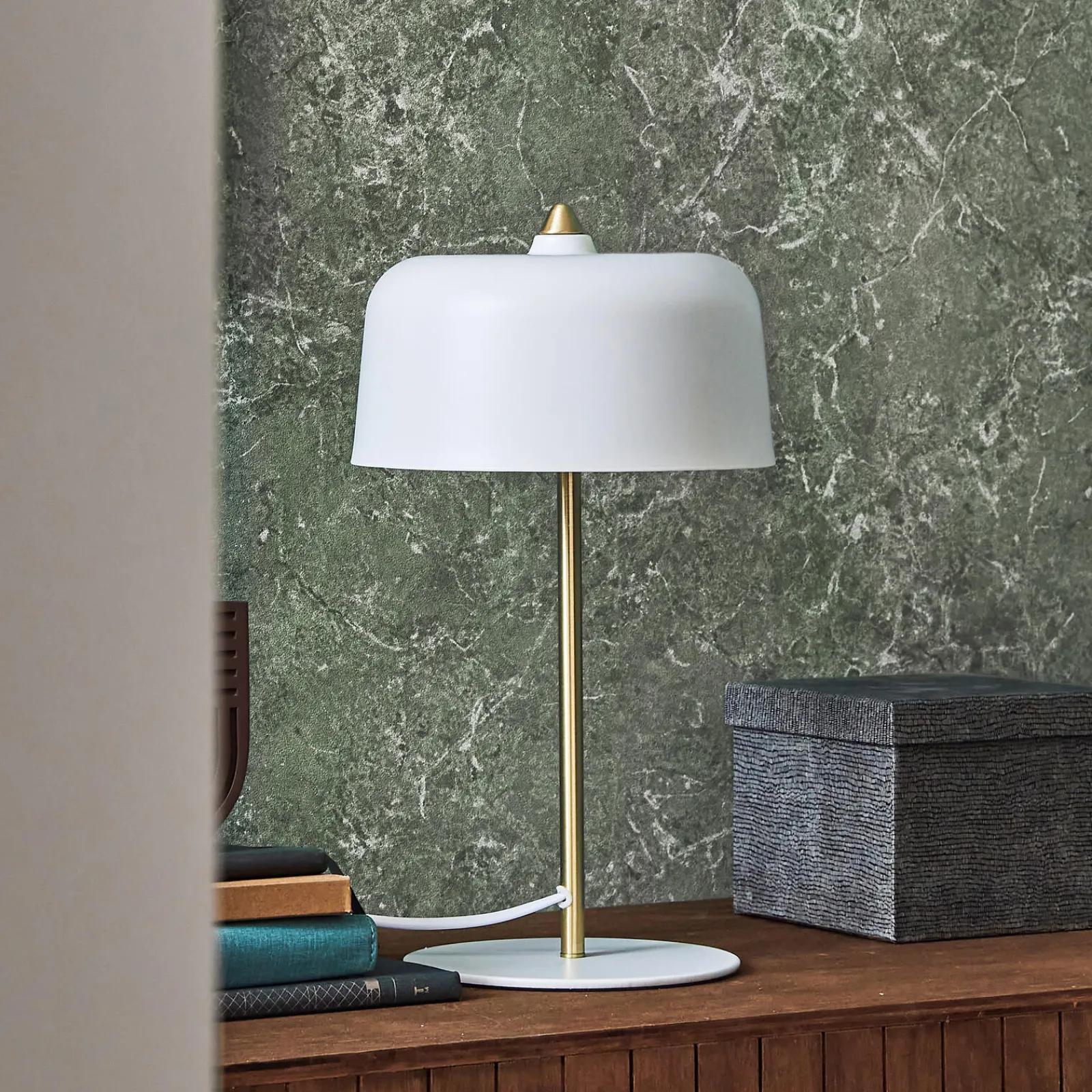 Online Lampe à poser ERNEST coloris blanc 37 x 20 cm - 4MURS Lampes À Poser