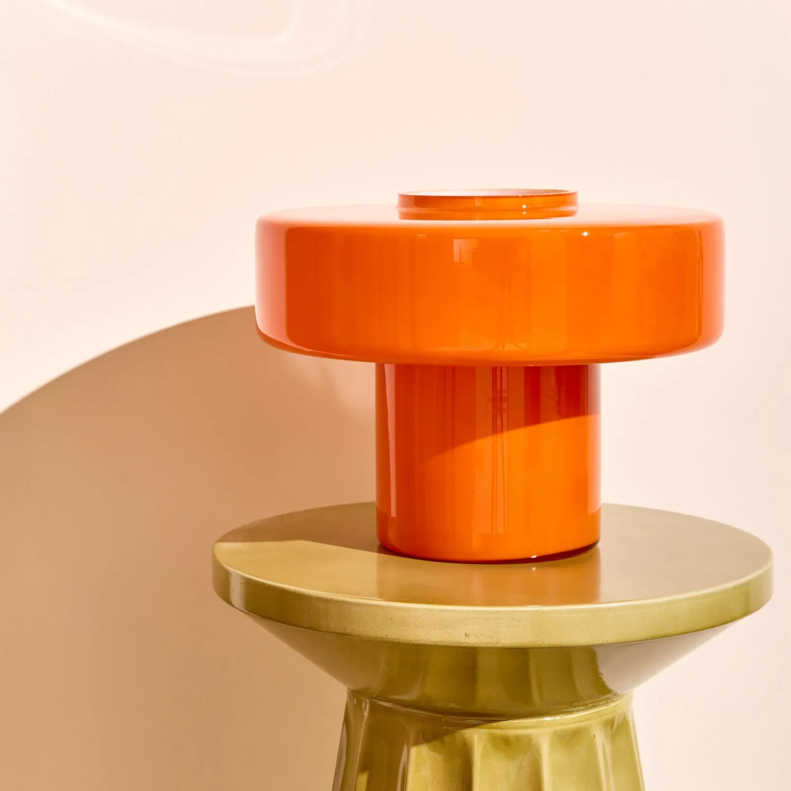 Outlet Lampe à poser FOZA coloris orange 19 x 25 cm - 4MURS Lampes À Poser
