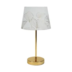 Fashion Lampe à poser GINKGO coloris blanc et or 39 x 20 cm - 4MURS Lampes À Poser