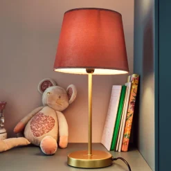 Best Lampe à poser VELVET GOLD coloris rose 40 x 20 cm - 4MURS Enfant Luminaires Enfant|Lampes À Poser