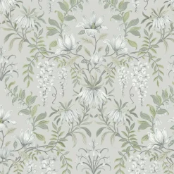 Best Papier peint intissé EMILY vert de gris - 4MURS Papiers Peints
