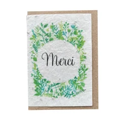 Fashion Carte MERCI coloris vert - 4MURS Papeterie Et Livres