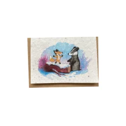 Fashion Carte ANIMAUX HIVER coloris blanc - 4MURS Papeterie Et Livres