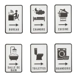 Best Lettrage PLAQUE YUNA coloris blanc / noir - 4MURS Objets Muraux