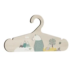 Sale Cintre WILD BEAR coloris vert sapin et ocre - 4MURS Enfant Déco Enfant|Déco Murale Enfant