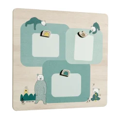 Discount Pêle-mêle WILD BEAR 40 x 40 cm - 4MURS Enfant Déco Enfant|Déco Murale Enfant