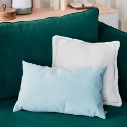 Sale Coussin LANE coloris bleu glacier 30 x 50 cm - Coussins
